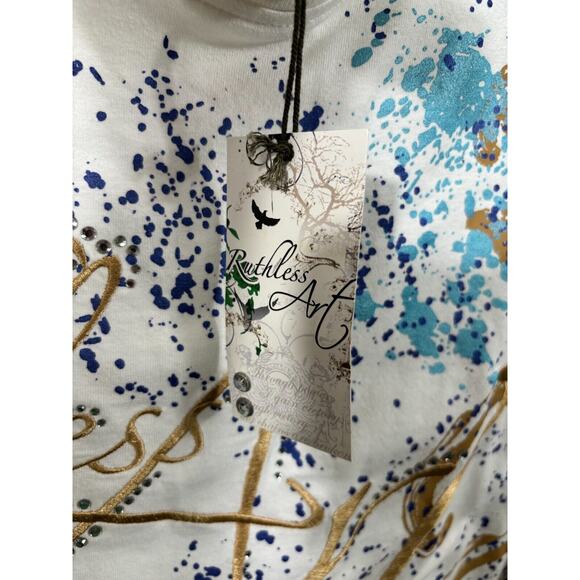 Ruthless Art Shirt Mens Size 2XL Geometric Short Sleeve Embroidered Multicolor - Picture 10 of 12